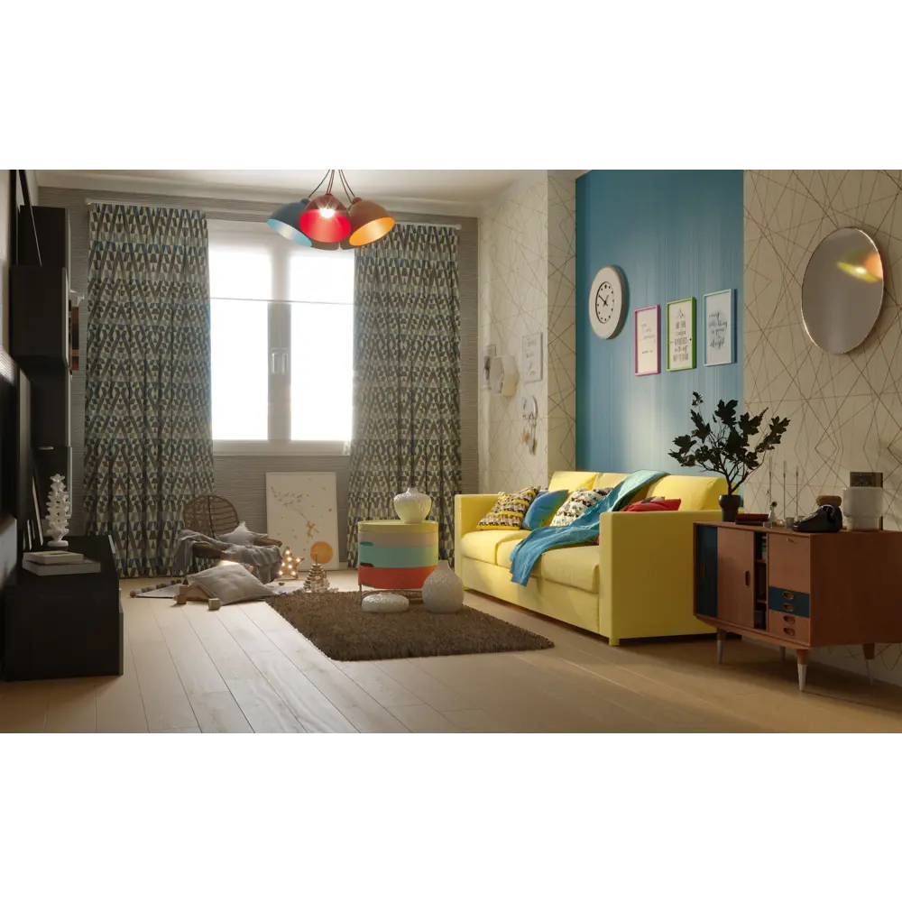 Люстра подвесная Улыбка 5xE27x60 Вт, металл/пластик, цвет хром/мультиколор MW-Light STLM-2207325 - Вид №15