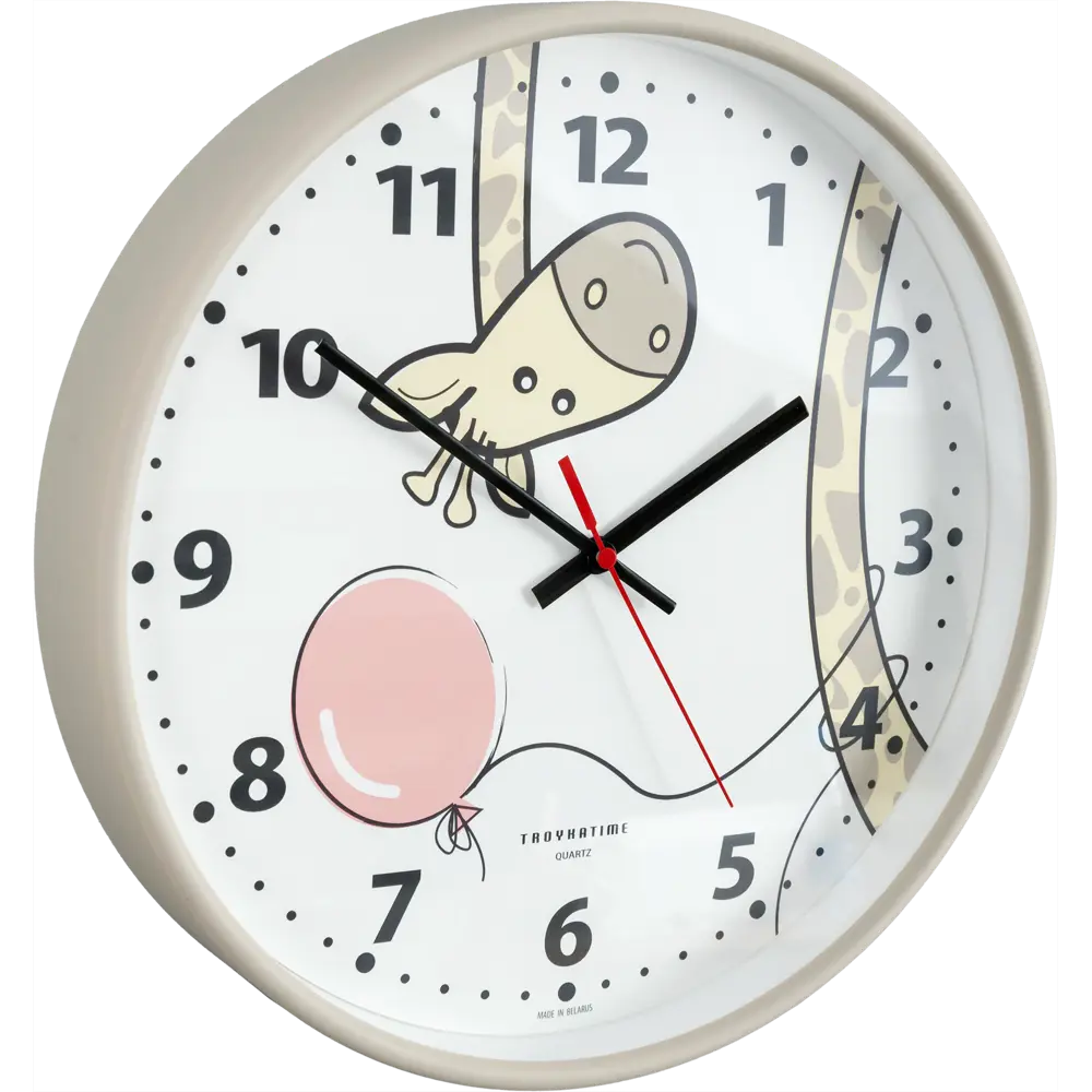 Часы настенные «Жираф» круглые 30 см цвет бежевый TROYKATIME STLM-2156854 - Вид №2
