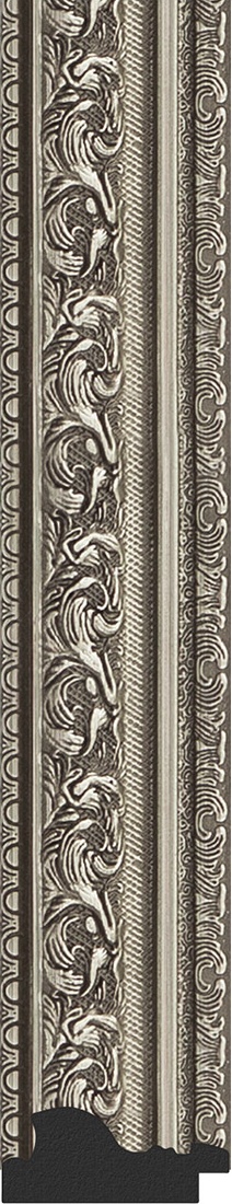 BY 3200 Зеркало в багетной раме - виньетка состаренное серебро 56 mm EVOFORM Definite - Вид №3