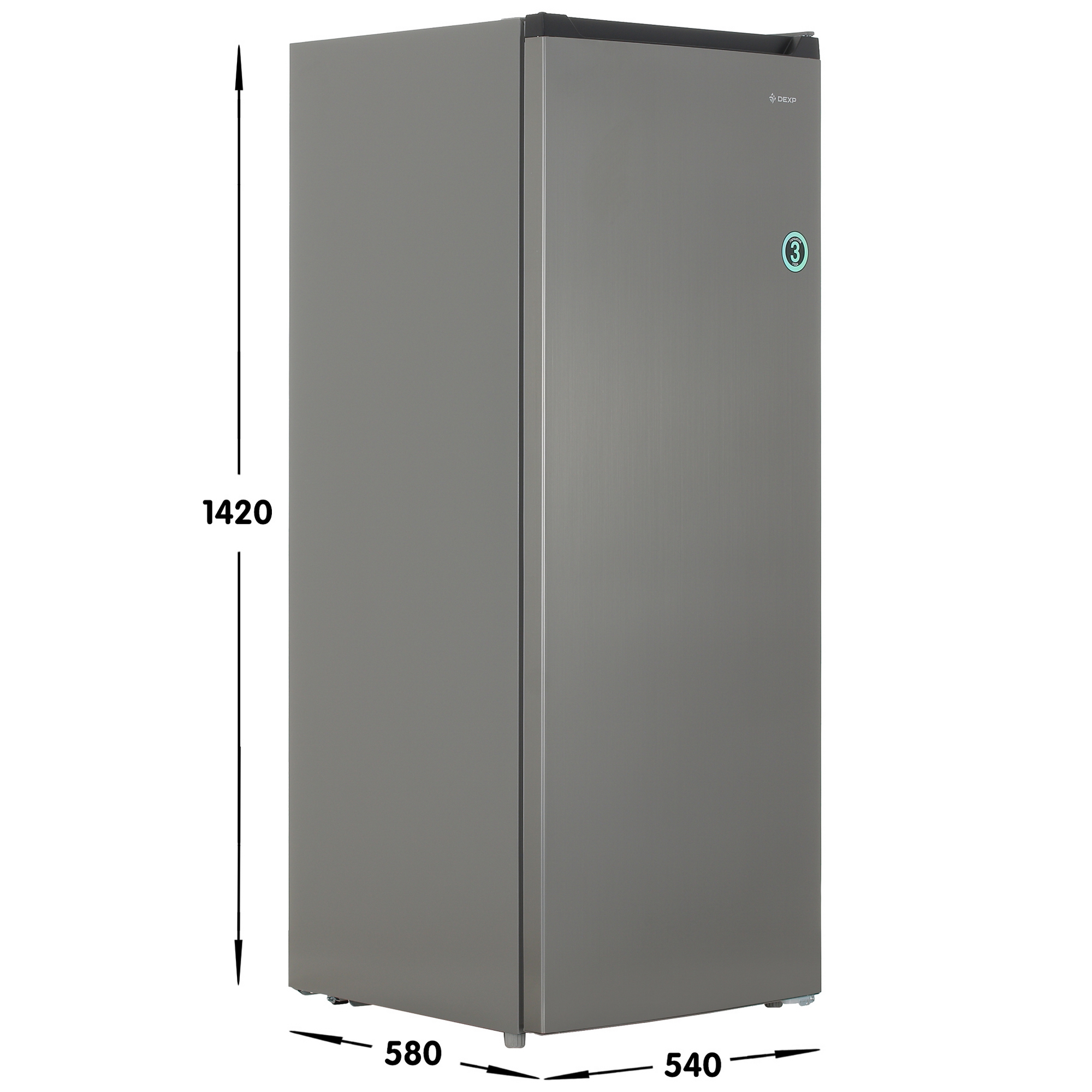 5408411 Морозильный шкаф  DEXP F4-16AHA серебристый STDN-0056672 - Вид №6