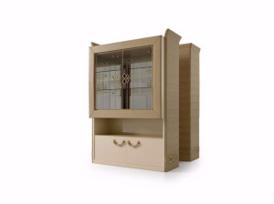 Кожаный барный шкаф