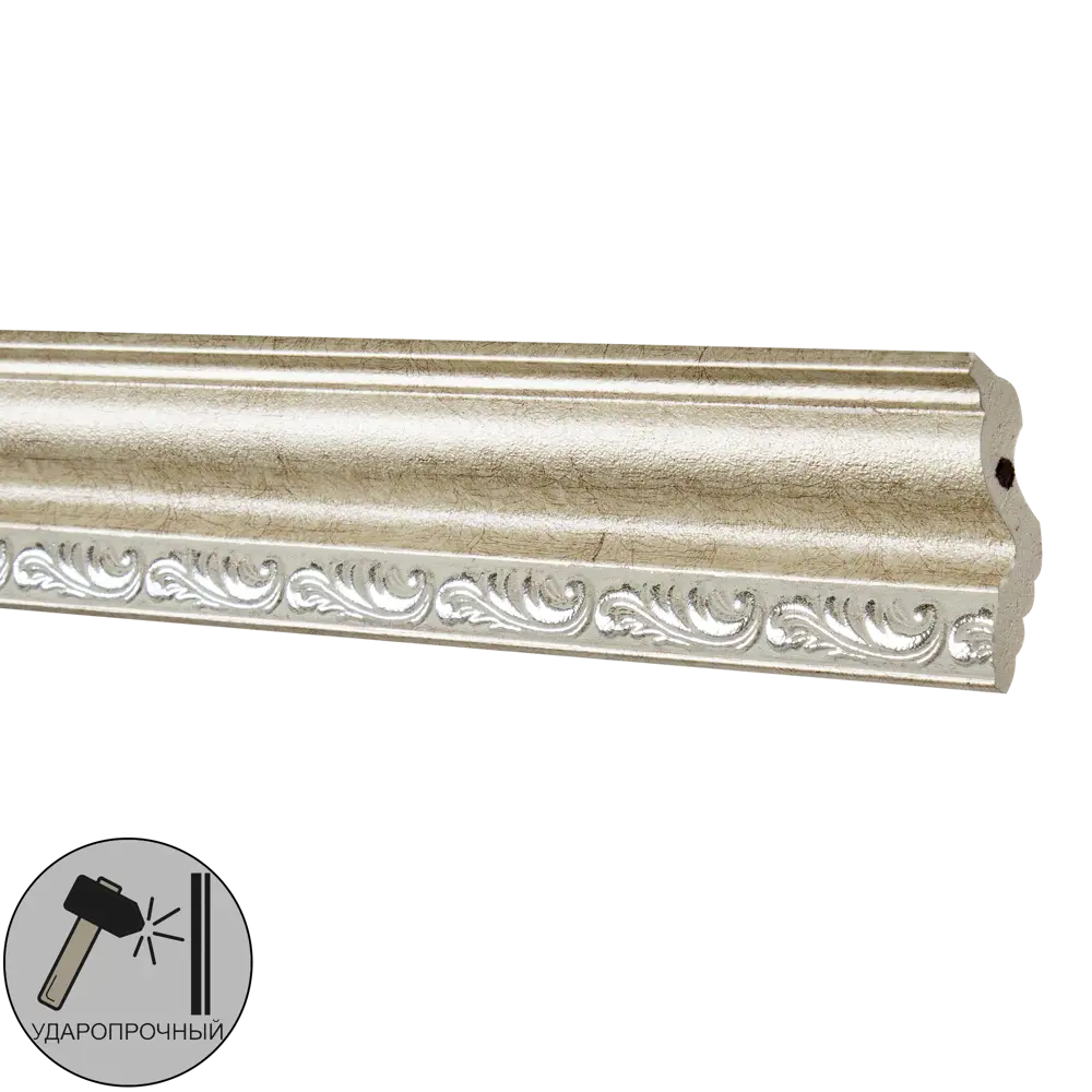 Плинтус потолочный полистирол Decomaster 148B-59 серебристый 30х45х2000 мм STLM-2149328