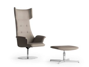 Вращающееся офисное кресло с высокой спинкой