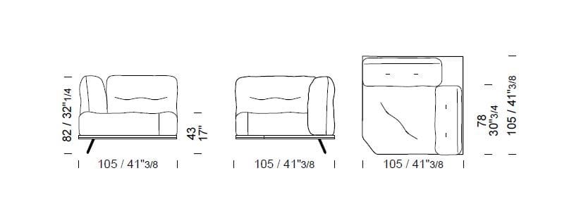 Бархатный угловой диван Borzalino Ayton ARCH-00144520 - Вид №18