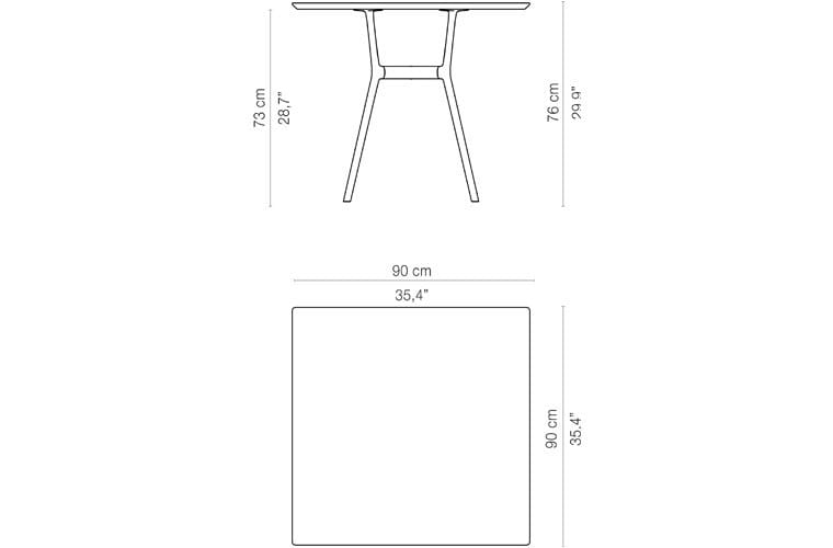 Квадратный садовый стол TRIBÙ филиал ARCH-00087058 - Вид №6