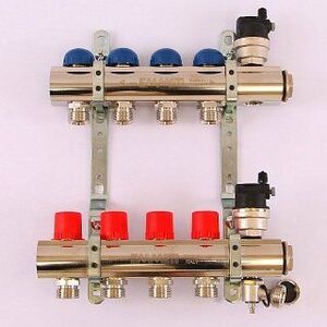 Колл. группа EMMETI TOPWAY 1"x3/4" ЕК 4 выхода с термостатическими вентилями