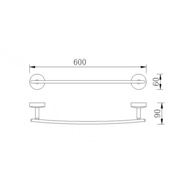 Полотенцедержатель 60 см RUSH Fiji 18531 sun-id-561972 - Вид №1