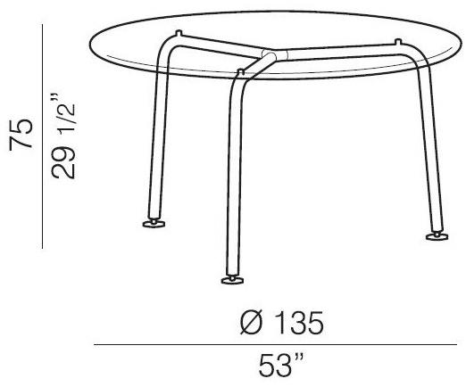 REXITE Круглый стол из стали и хрусталя sun-id-1504644 - Вид №2