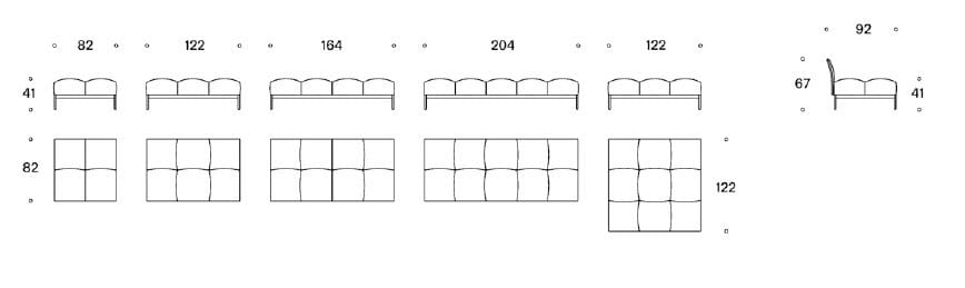 Ткань сад кровать Saba Italia Pixel Light ARCH-00102061 - Вид №5
