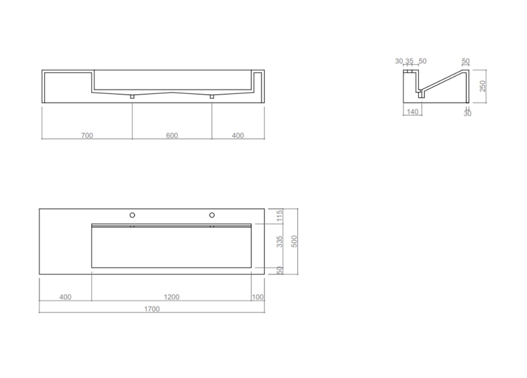 WB-614M Раковина из бетона BET-ON BetOn  - Вид №2