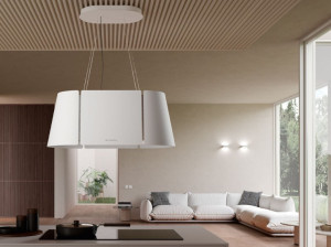 Островная вытяжка со встроенным освещением