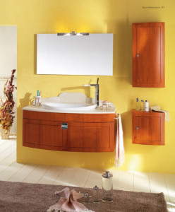 8082 Tifernoit Полированная композиция для ванной комнаты вишневого цвета Bagno