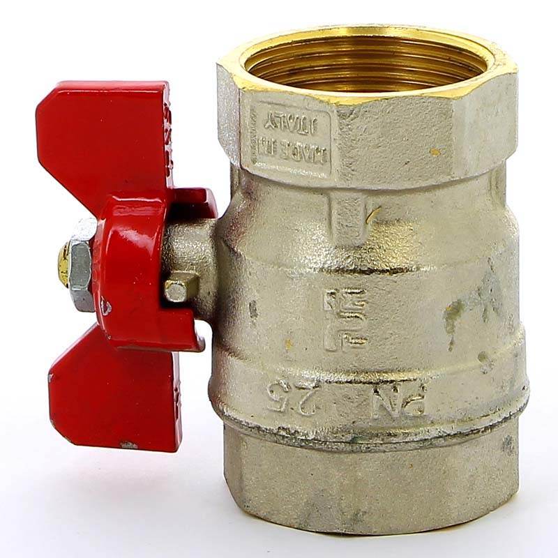 Кран шаровый TIEMME 1"1/4 ВВ бабочка редуцированный MISTRAL 2360035 - Вид №1