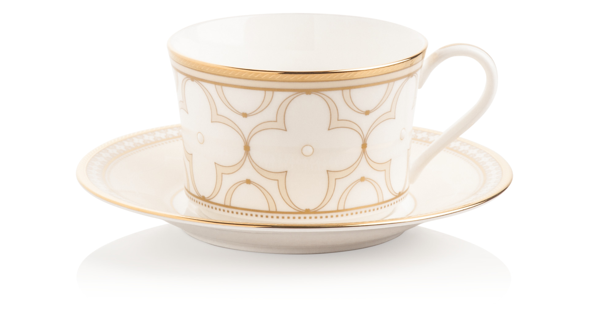 10655076 Noritake Сервиз чайный Noritake "Трефолио,золотой кант" 6/20 Фарфор костяной  - Вид №1