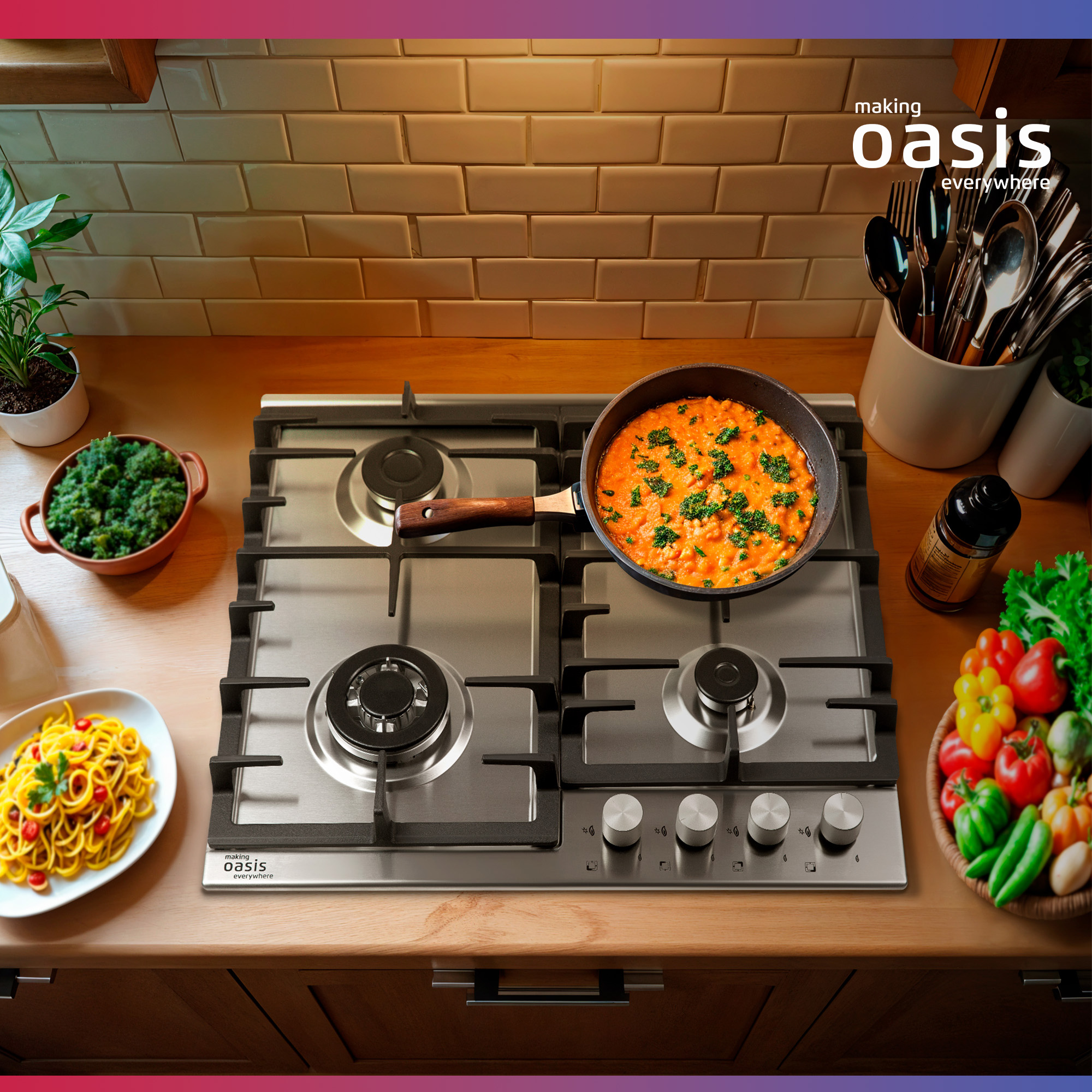 5346122 Газовая варочная поверхность Oasis P-MNRT (B) STDN-0016384 - Вид №11