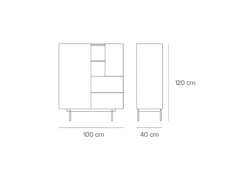 Шкаф из МДФ с ящиками In Stock Teulat ARCH-00008382 - Вид №1