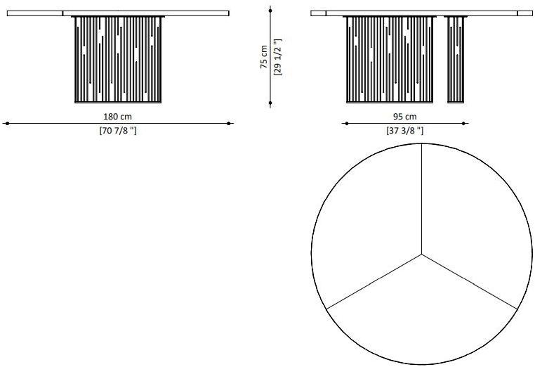 Paolo Castelli Круглый деревянный стол Nettuno sun-id-1423960 - Вид №4