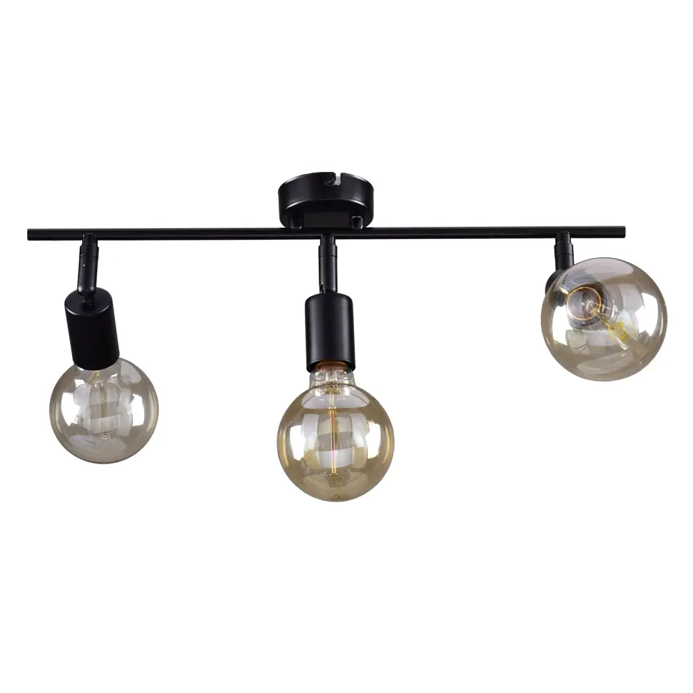 Люстра потолочная Реал КС30463 3 лампы 10 м² цвет черный КЛЮЧНИК STLM-2134030 - Вид №2