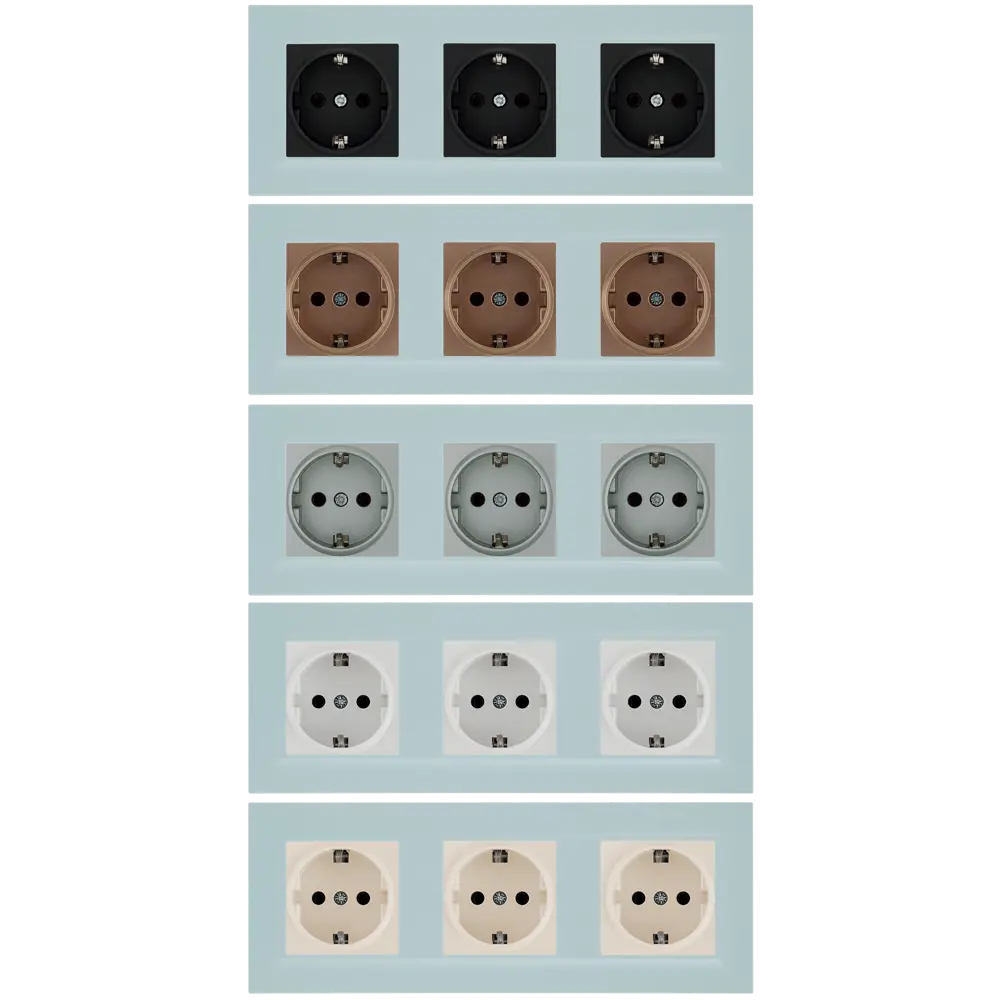 Рамка Legrand Structura для розеток и выключателей, 3 поста, голубой 82064637 STLM-0018626 - Вид №1