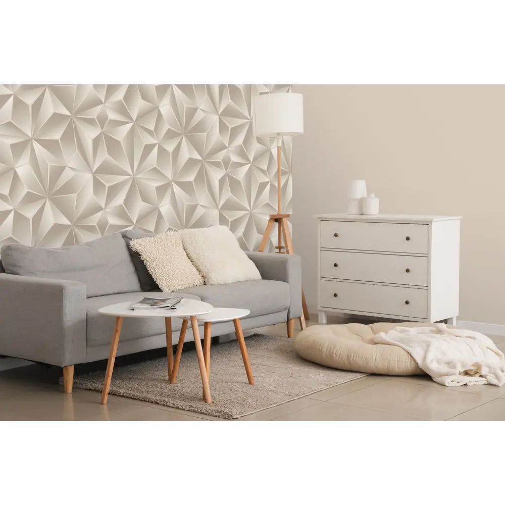 Обои флизелиновые Ateliero Kaleidos бежевые 1.06 м AT88187-13 Kaleidoscope STLM-2113764 - Вид №3