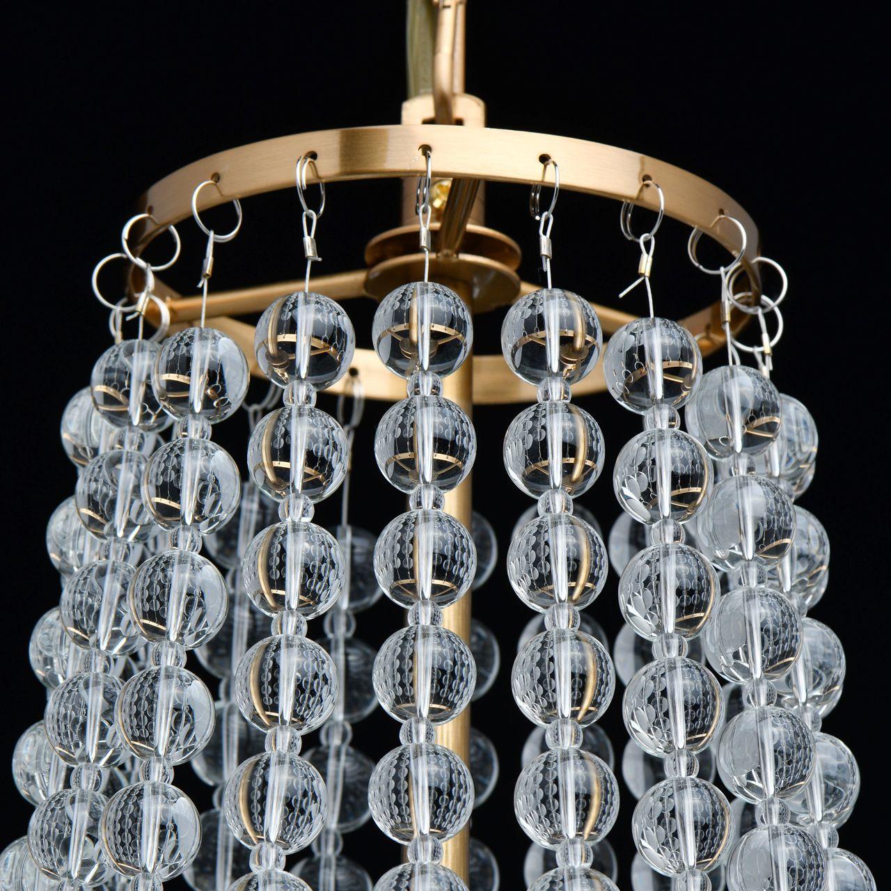 Подвесная люстра MW-Light Бриз 111012406 MW-LIGHT ДИЗАЙНЕРСКИЕ, БРИЗ 328132 Латунь;прозрачный  - Вид №3