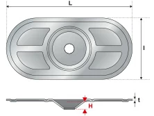 Дюбель UBL 02 82 406 UBL Tecfi 82 х 40 х 1 х 4,7  6,5