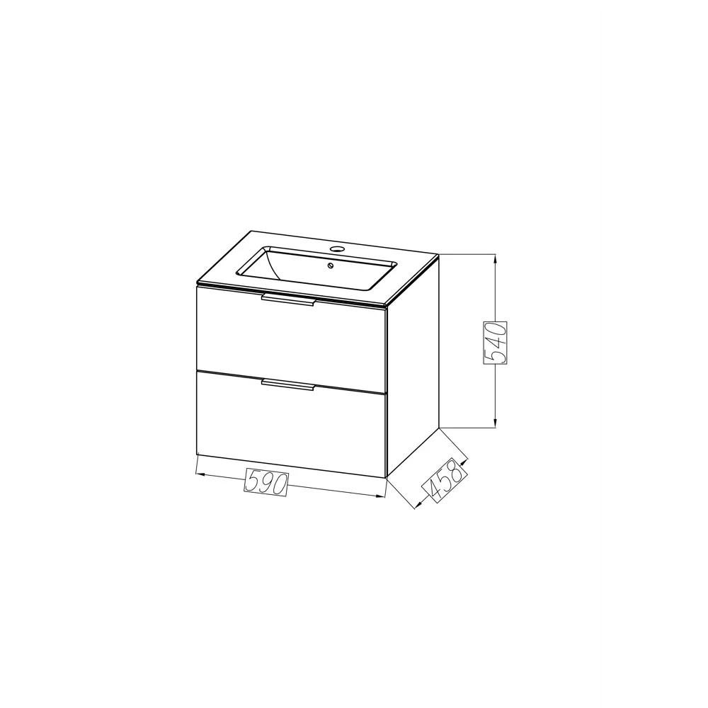 Тумба под раковину подвесная Sensea Essential 60 см цвет дуб STLM-2133366 - Вид №16