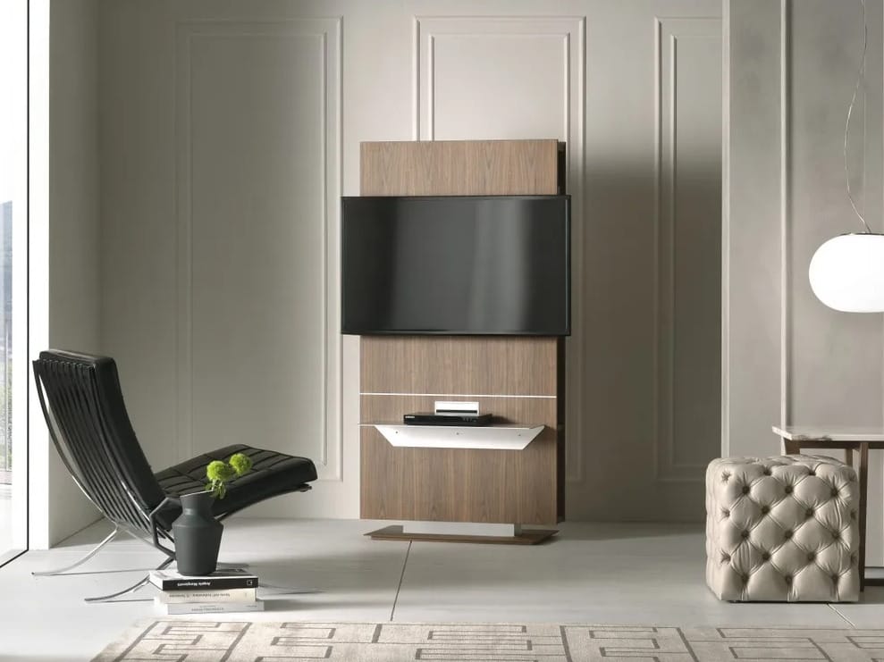 Поворотный шкаф для телевизора с книжной полкой Pacini & Cappellini LOUNGE ARCH-00025576