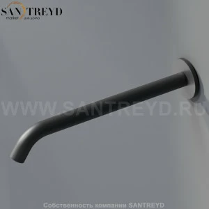 Настенный смеситель 30 см MET026E FEZ для раковины черный матовый