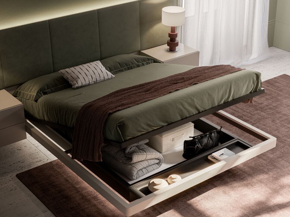 Деревянная кровать для хранения с мягким изголовьем Santalucia Mobili SOLANO IMBOTTITO ARCH-00064093 - Вид №2