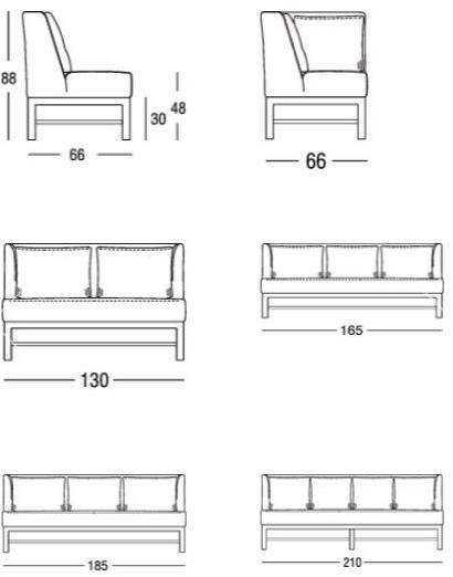 Marac Скамья со спинкой, обитая тканью sun-id-1473494 - Вид №6