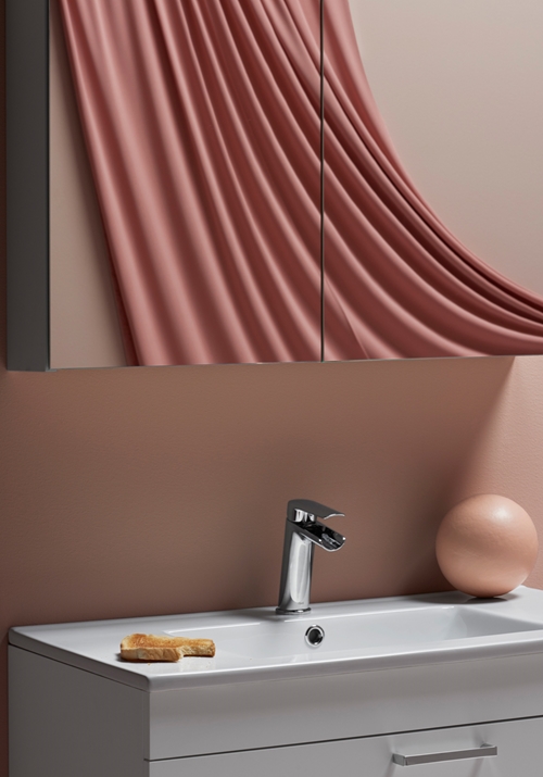 1580230 Go Mirror Cabinet 800 White Hafa  Белый  - Вид №2