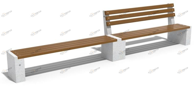 ENCHO ENCHEV - ETE Скамейка из бетона и дерева  239 