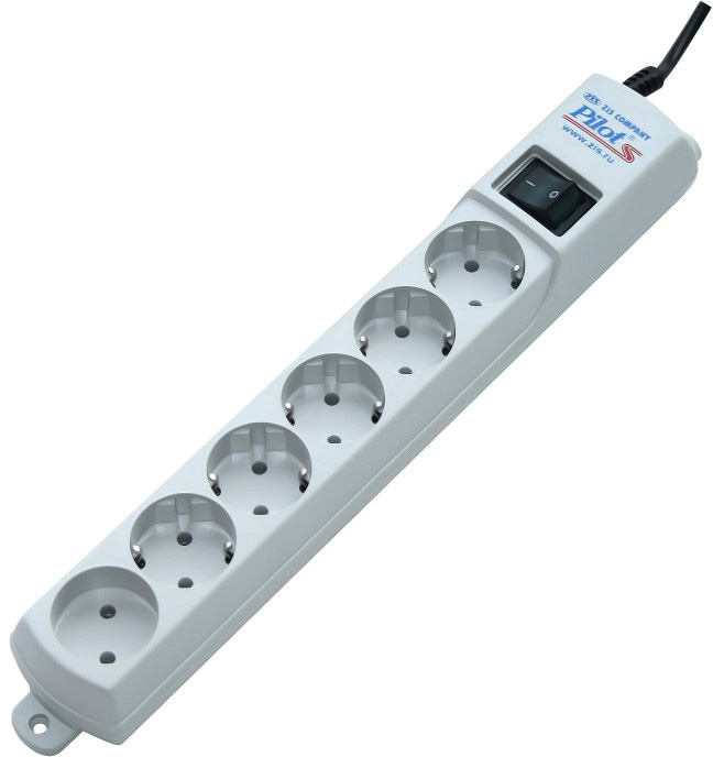 Pilot S3M Surge protector pilot s 3m, 6 outlets (5+1), white ZIS Santreyd 