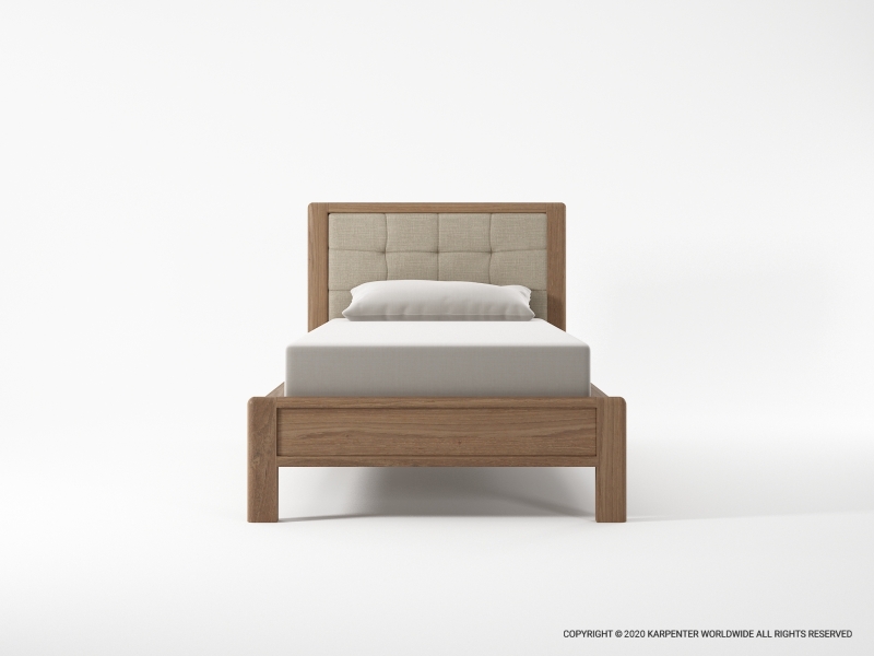 596_1256 Кровать односпальная без ящика с тканью h Karpenter Circa17