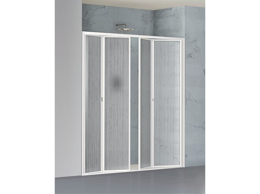 Душевая кабина из акрилового стекла с раздвижной дверью Metidea золото ARCH-00141396