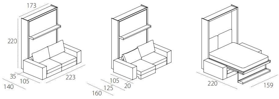 CLEI Диван-трансформер из ткани Tango sun-id-1464783 - Вид №11