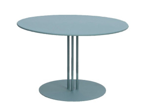 Стальной круглый садовый стол