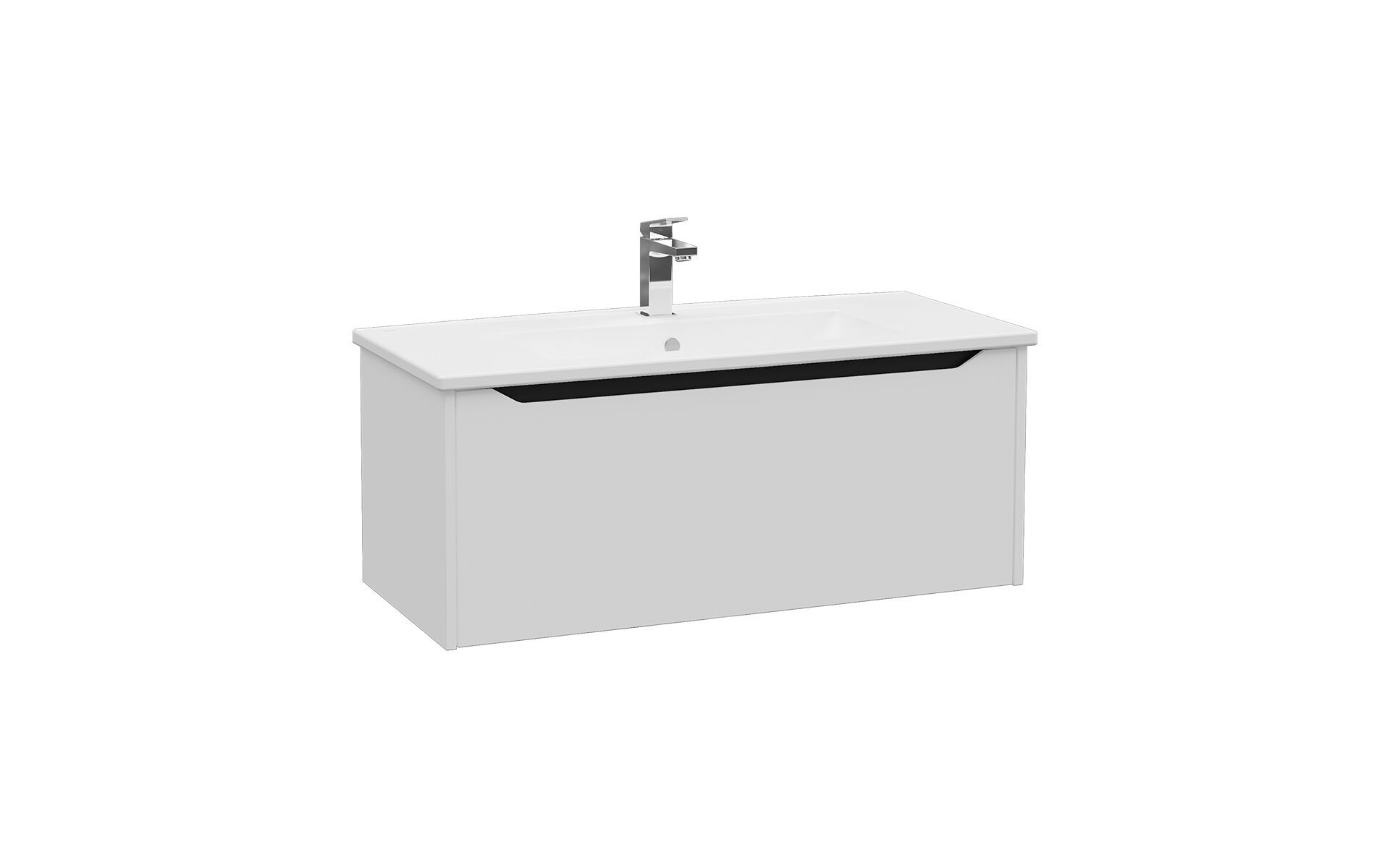 Подвесной шкаф для умывальника с ящиками со встроенной раковиной VitrA Bathrooms Integra Square ARCH-00078729 - Вид №7