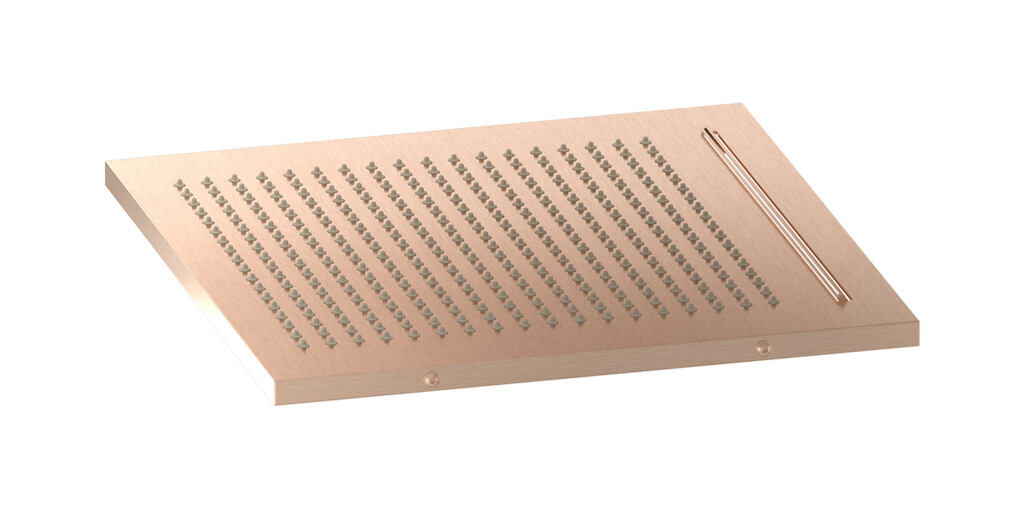 Полувстроенный верхний душ с режимами - дождь и водопад WE ARE IB av360sr Brushed Rose Gold Aqua