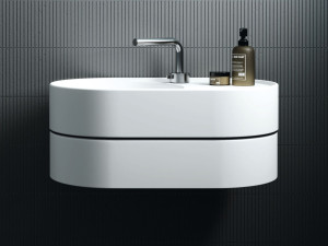 Керамическая подвесная овальная раковина