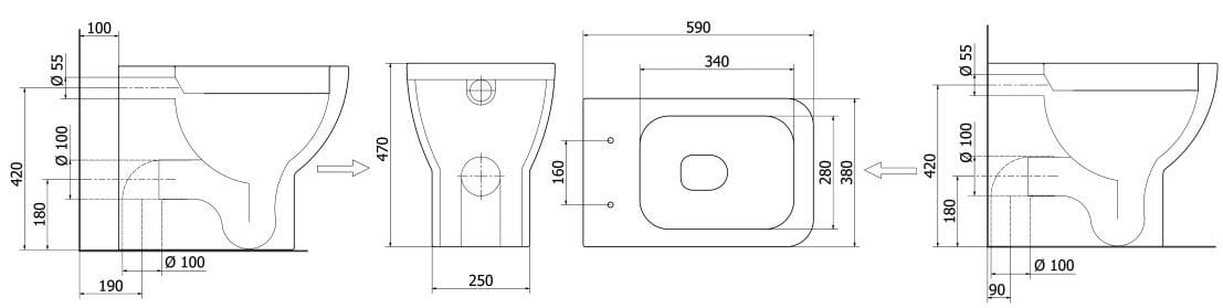Туалет для ванной комнаты Thermomat STYLE 47 ARCH-00142179 - Вид №2