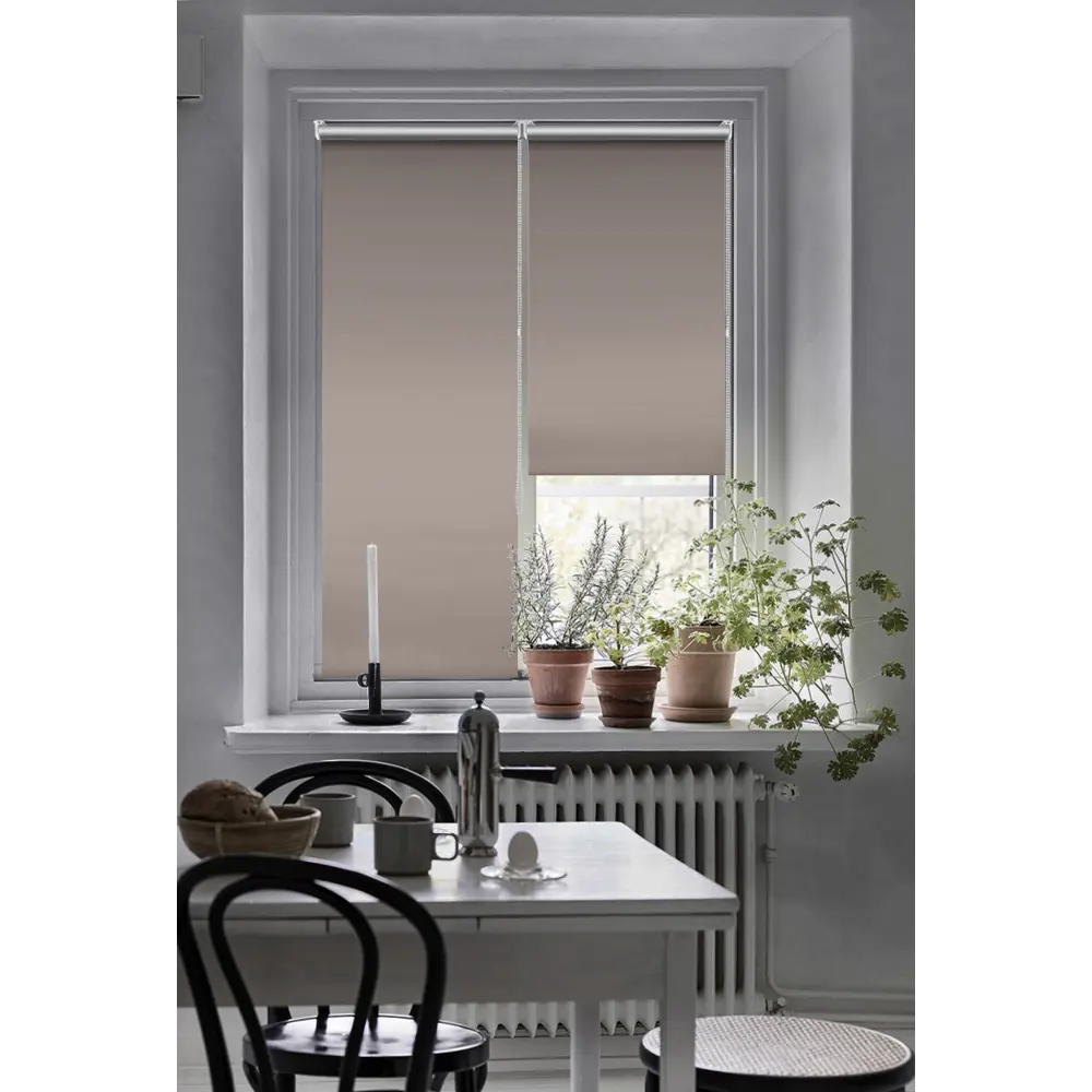 Штора рулонная блэкаут Эскар 70x160 см темно-бежевая Fossil 5 BLACKOUT STLM-2173820 - Вид №5