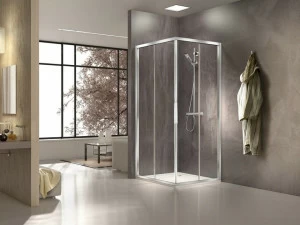 Duka Душевая кабина из алюминия и стекла Quadra – con profili verticali e orizzontali