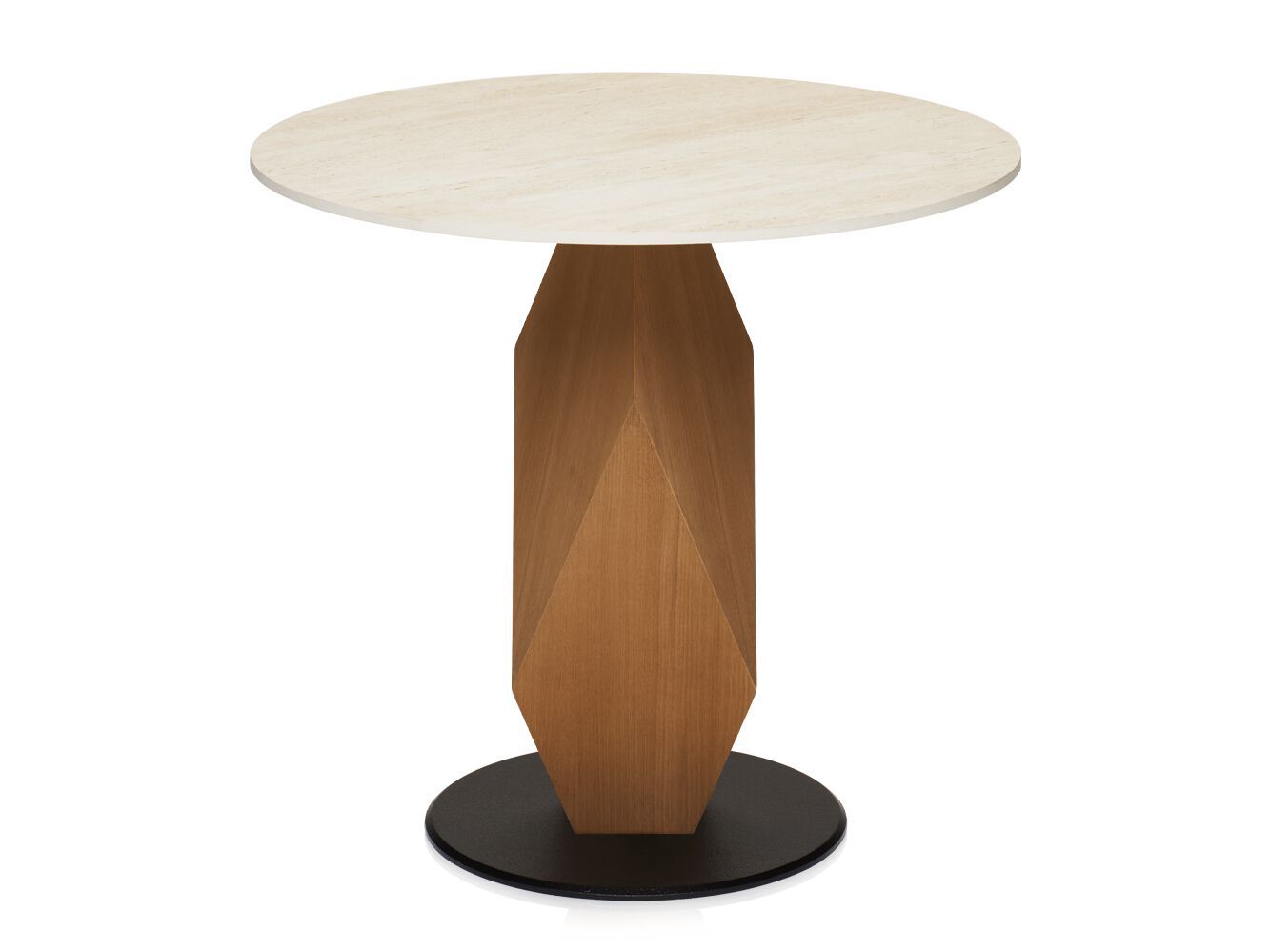 Круглый стол из стали и дерева Vela Arredamenti Кристалл ARCH-00114446