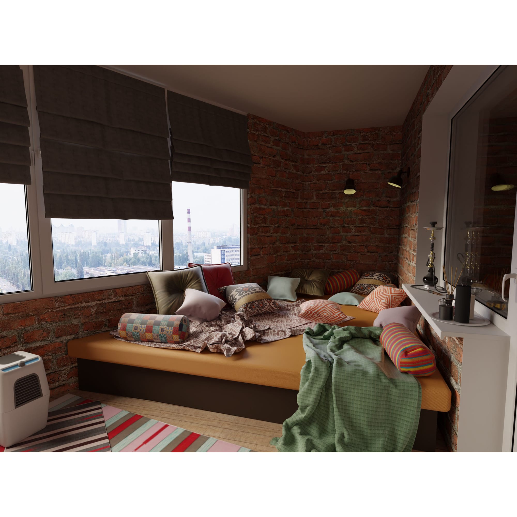 82411450 Штора римская Милфид 100x175 см цвет серый Santreyd  - Вид №6