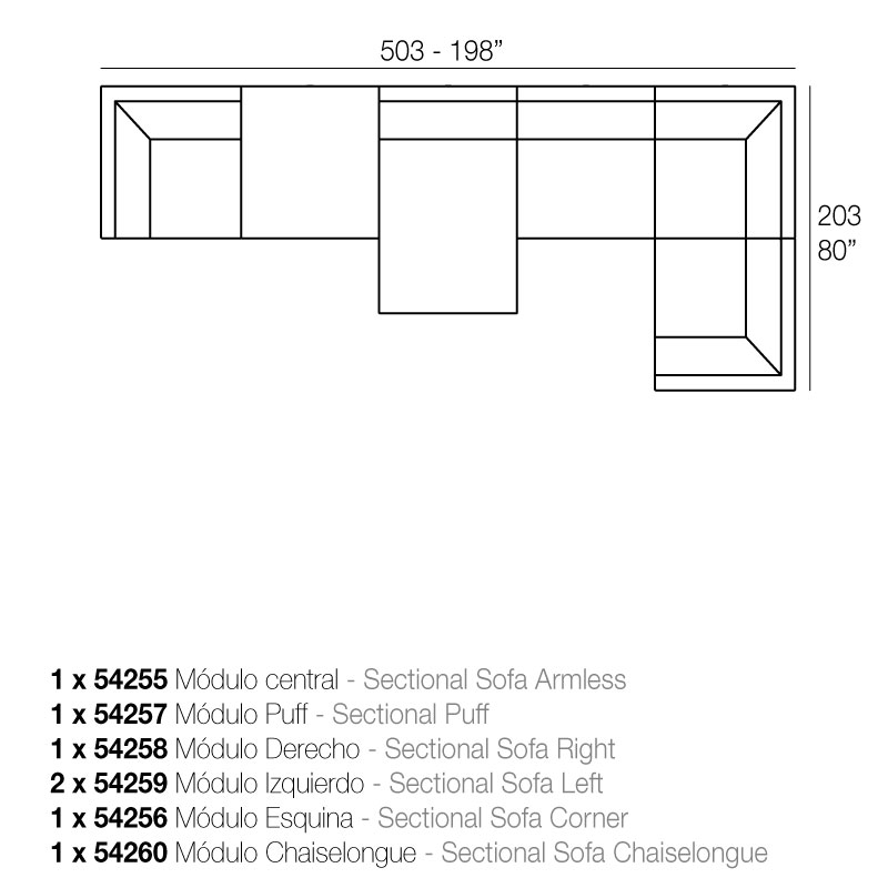 070398 Диван модульный угловой правый Vondom PIXEL - Вид №4