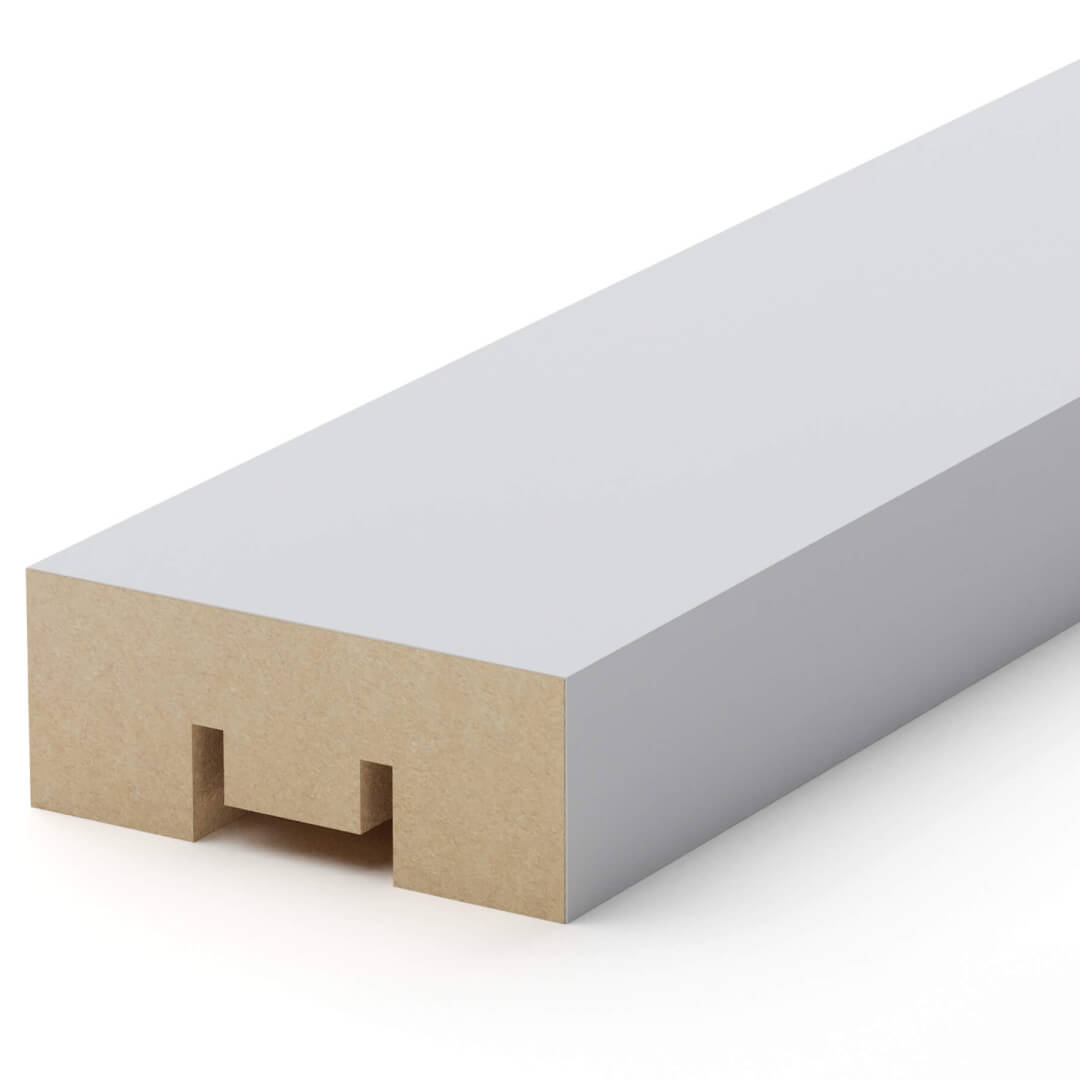 Интерьерная рейка МДФ STELLA Бриона Белый 16*40*2700 (уп.8шт.) Standart STSR-806