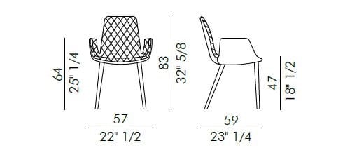 Кожаный мягкий стул с подлокотниками EFORMA Lenny ARCH-00036036 - Вид №4