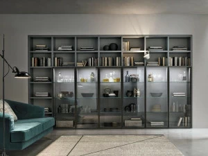 Gruppo Tomasella Модульный книжный шкаф из стекла Metropolis
